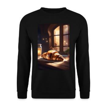 Croissants - Sweat-shirt Unisexe - noir - Devant - Alina (178cm) & Michal (187cm)