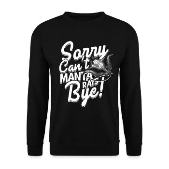 Manta rays, stingrays - Unisex Sweatshirt - black - Front - Alina (178cm) & Michal (187cm)