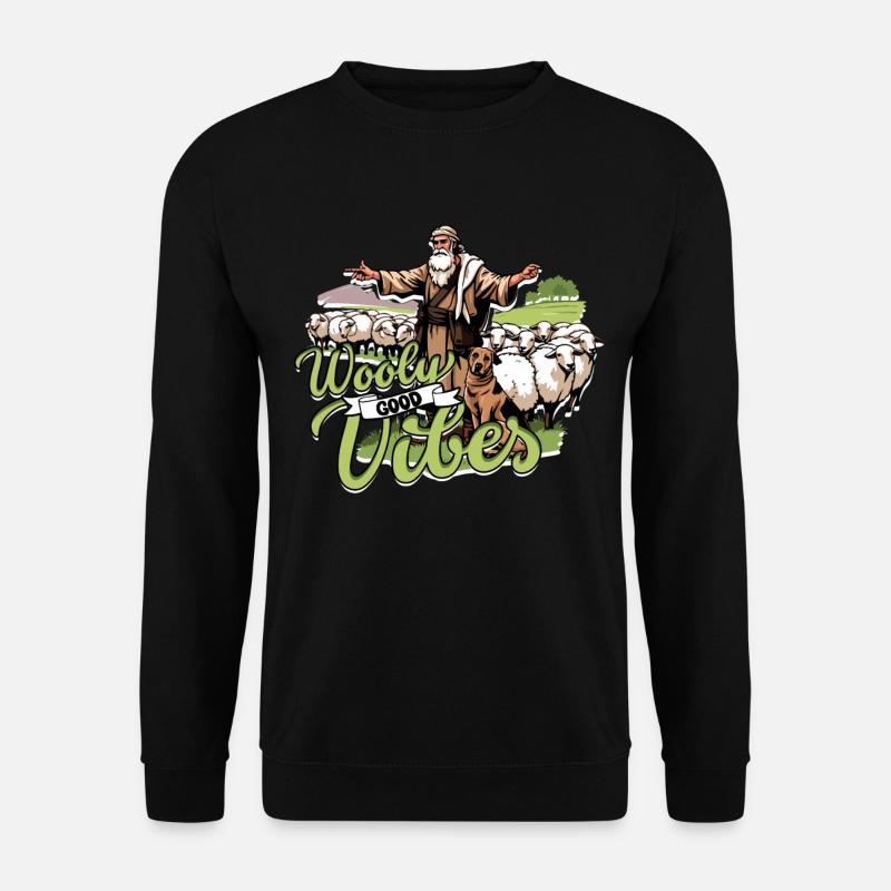 Shepherd Sheep Sheep Shepherd - Unisex Sweatshirt - black