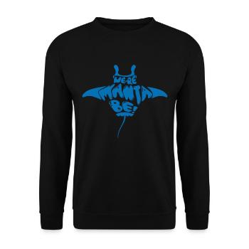 Raies Manta Nous sommes Manta Be ! - Sweat-shirt Unisexe - noir - Devant - Alina (178cm) & Michal (187cm)
