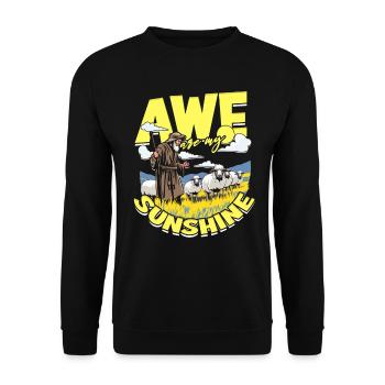Schafhirte Schäferei Ewe Are My Sunshine - Unisex Pullover - Schwarz - Vorne - Alina (178cm) & Michal (187cm)
