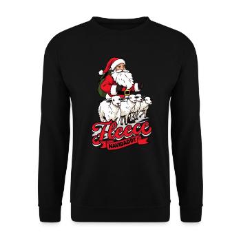Schafhirte Schäferei Schafe Hirte - Unisex Pullover - Schwarz - Vorne - Alina (178cm) & Michal (187cm)