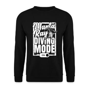 Raies manta Raies pastenagues Mode de plongée des raies manta activé - Sweat-shirt Unisexe - noir - Devant - Alina (178cm) & Michal (187cm)