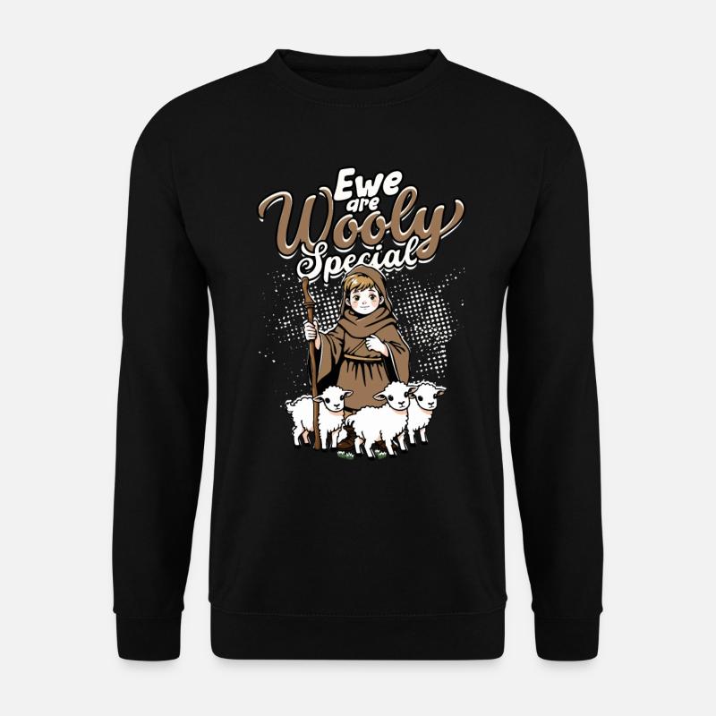 Shepherd Sheep Sheep Shepherd - Unisex Sweatshirt - black