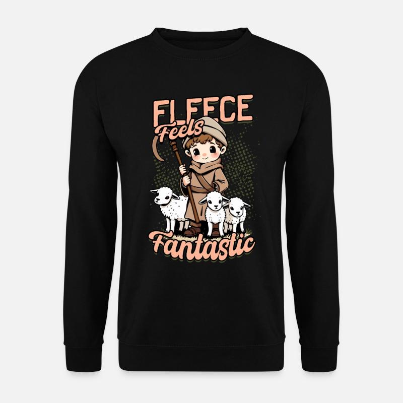 Shepherd Sheep Sheep Shepherd - Unisex Sweatshirt - black
