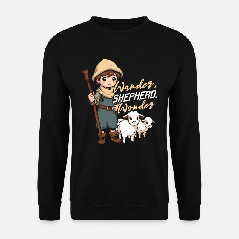 Shepherd Sheep Sheep Shepherd - Unisex Sweatshirt - black