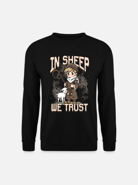 Mouton Berger Mouton Mouton Dans Mouton Nous Confiance - Sweat-shirt Unisexe - noir