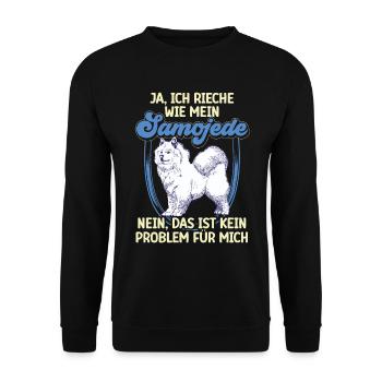 Samoyed Samoyed Spitz Smell of Samoyed - Unisex Sweatshirt - black - Front - Alina (178cm) & Michal (187cm)