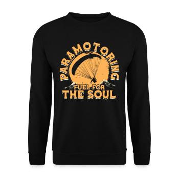 Paramotoring Fuel For The Soul - Unisex Sweatshirt - black - Front - Alina (178cm) & Michal (187cm)