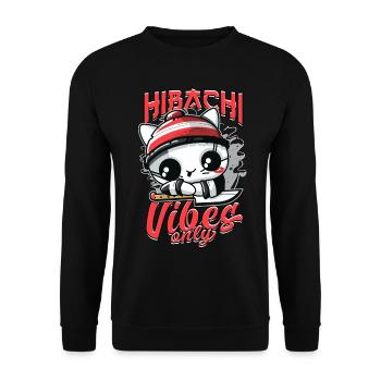 Hibachi Vibes Only - Unisex Pullover - Schwarz - Vorne - Alina (178cm) & Michal (187cm)