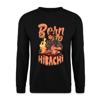 Hibachi Teppanyaki Japanese Cuisine - Unisex Sweatshirt - black - Front - Alina (178cm) & Michal (187cm)