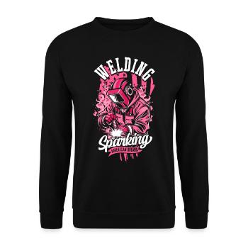 Welder Welding Specialist - Unisex Sweatshirt - black - Front - Alina (178cm) & Michal (187cm)