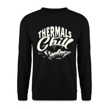Paramotoring Paramotor Thermals And Chill - Unisex Sweatshirt - black - Front - Alina (178cm) & Michal (187cm)