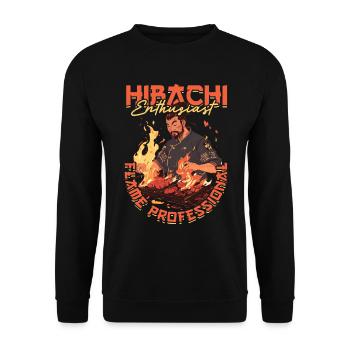 Hibachi Enthusiast - Unisex Pullover - Schwarz - Vorne - Alina (178cm) & Michal (187cm)