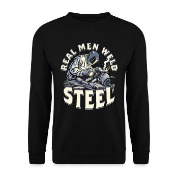 Welder Welding Specialist - Unisex Sweatshirt - black - Front - Alina (178cm) & Michal (187cm)