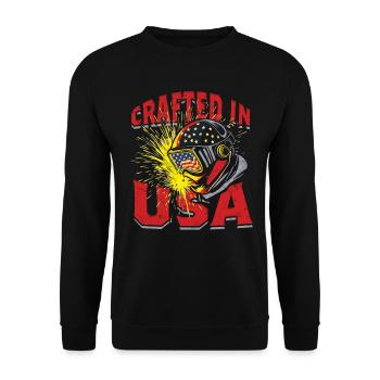 Welder Welding Specialist - Unisex Sweatshirt - black - Front - Alina (178cm) & Michal (187cm)