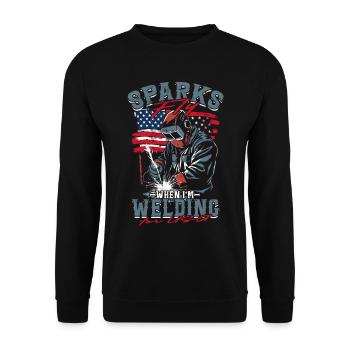 Welder Welding Specialist - Unisex Sweatshirt - black - Front - Alina (178cm) & Michal (187cm)
