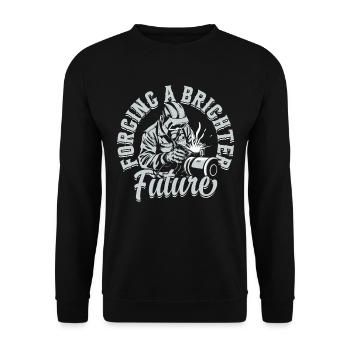 Soudeur : forger un avenir meilleur - Sweat-shirt Unisexe - noir - Devant - Alina (178cm) & Michal (187cm)