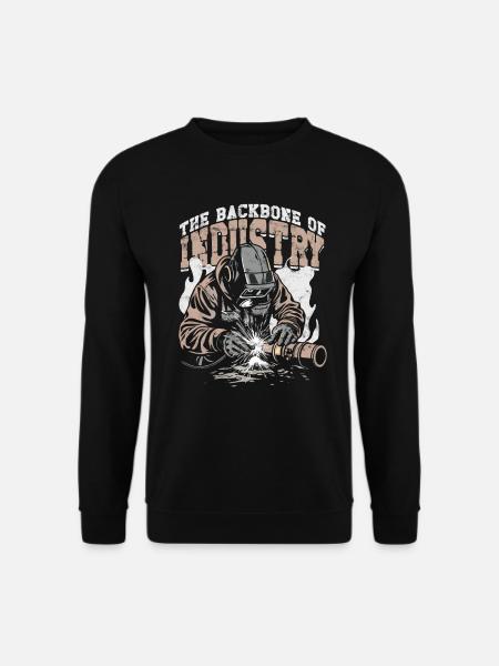 Schweißer Schweißfachmann The Backbone Of Industry - Unisex Pullover - Schwarz