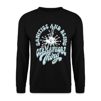 Nuclear phobia Mysophobia - Unisex Sweatshirt - black - Front - Alina (178cm) & Michal (187cm)