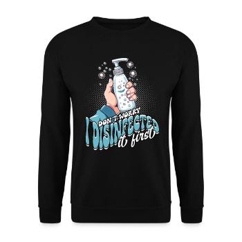 Nuclear phobia Mysophobia - Unisex Sweatshirt - black - Front - Alina (178cm) & Michal (187cm)