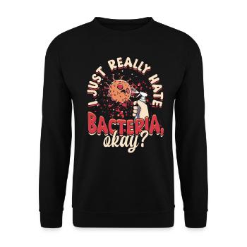 Nuclear phobia Mysophobia - Unisex Sweatshirt - black - Front - Alina (178cm) & Michal (187cm)