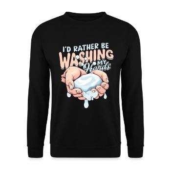 Nuclear phobia Mysophobia - Unisex Sweatshirt - black - Front - Alina (178cm) & Michal (187cm)