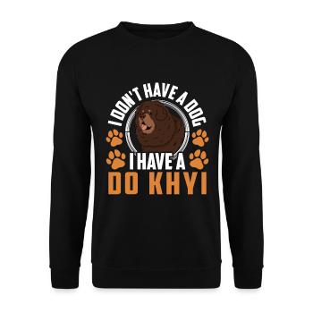 Have a Do Khyi Tibetan Mastiff Tibetan Mastiff - Unisex Sweatshirt - black - Front - Alina (178cm) & Michal (187cm)