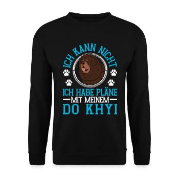 Plans with Do Khyi Tibetan Mastiff Tibetan Mastiff - Unisex Sweatshirt - black - Front - Alina (178cm) & Michal (187cm)