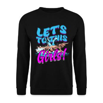 Synchronschwimmen Synchro Schwimmer - Unisex Pullover - Schwarz - Vorne - Alina (178cm) & Michal (187cm)