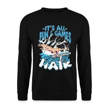 Synchronschwimmen Synchro Schwimmer - Unisex Pullover - Schwarz - Vorne - Alina (178cm) & Michal (187cm)