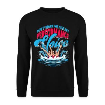 Synchronschwimmen Performance Voice - Unisex Pullover - Schwarz - Vorne - Alina (178cm) & Michal (187cm)