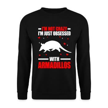 Armadillo Not Crazy Armadillo Armadillo - Unisex Sweatshirt - black - Front - Alina (178cm) & Michal (187cm)