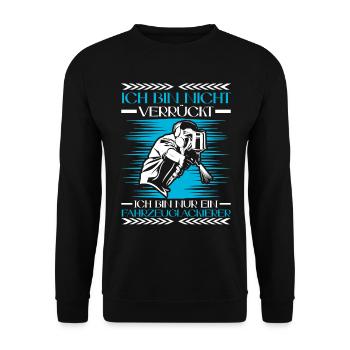 Vehicle painter is not crazy painter - Unisex Sweatshirt - black - Front - Alina (178cm) & Michal (187cm)
