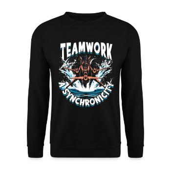 Synchronschwimmen Synchro Schwimmer - Unisex Pullover - Schwarz - Vorne - Alina (178cm) & Michal (187cm)