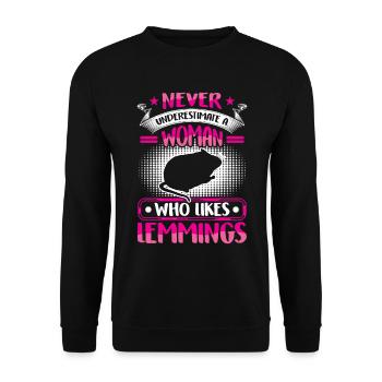 Lemming underestimate vole lemming - Unisex Sweatshirt - black - Front - Alina (178cm) & Michal (187cm)
