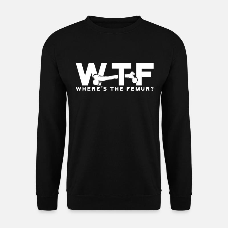 Beinbruch Gebrochener Oberschenkel - Unisex Pullover - Schwarz