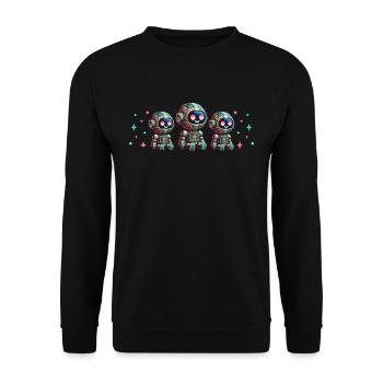 Robotik Ingenieur Informatiker - Unisex Pullover - Schwarz - Vorne - Alina (178cm) & Michal (187cm)