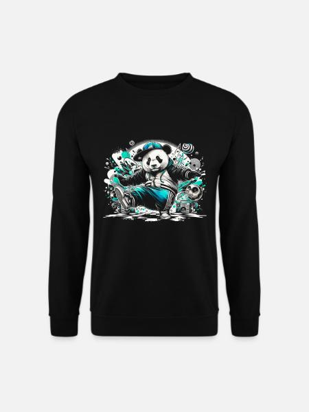 Breakdancing Breakdance Panda - Sweat-shirt Unisexe - noir