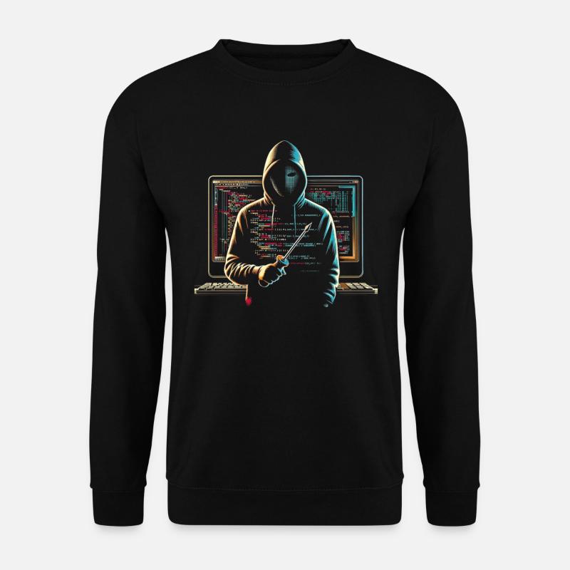 Informatiker Informatik Hacker Robotik Ingenieur - Unisex Pullover - Schwarz