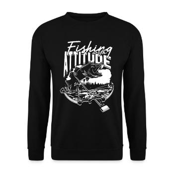 Bogenfischer Bogenfischen Bogenangeln - Unisex Pullover - Schwarz - Vorne - Alina (178cm) & Michal (187cm)