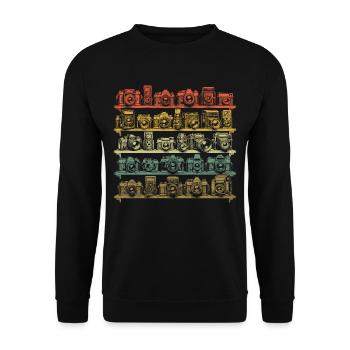 Photographer Photography Photographers Vintage - Unisex Sweatshirt - black - Front - Alina (178cm) & Michal (187cm)