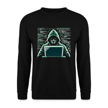 Programmierer Programmieren Informatik - Unisex Pullover - Schwarz - Vorne - Alina (178cm) & Michal (187cm)