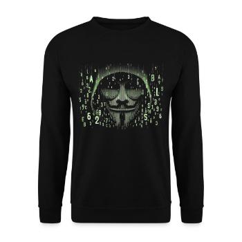 Hacker Programmierer Programmieren Informatiker - Unisex Pullover - Schwarz - Vorne - Alina (178cm) & Michal (187cm)