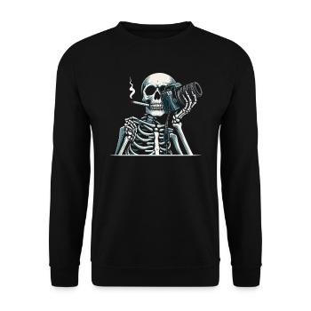 Photographer Photography Photographer - Unisex Sweatshirt - black - Front - Alina (178cm) & Michal (187cm)