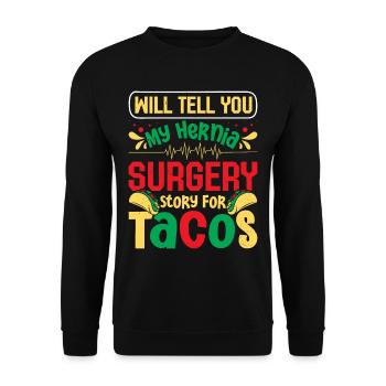 Chirurgie des hernies - Sweat-shirt Unisexe - noir - Devant - Alina (178cm) & Michal (187cm)