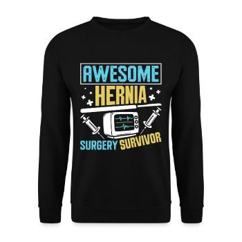 Chirurgie des hernies - Sweat-shirt Unisexe - noir - Devant - Alina (178cm) & Michal (187cm)