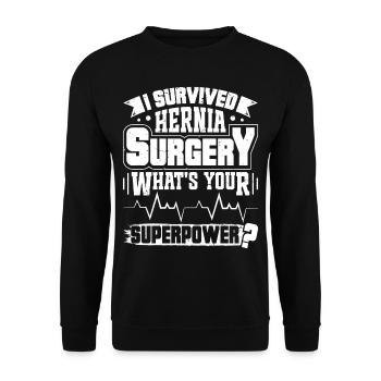 Chirurgie des hernies - Sweat-shirt Unisexe - noir - Devant - Alina (178cm) & Michal (187cm)