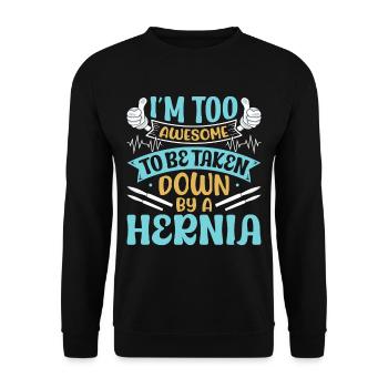 Chirurgie des hernies - Sweat-shirt Unisexe - noir - Devant - Alina (178cm) & Michal (187cm)