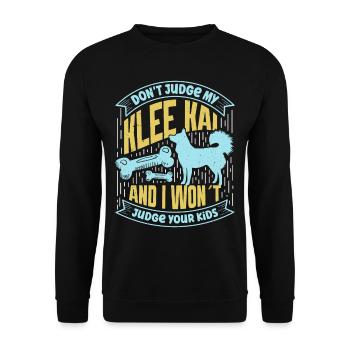 Alaskan Clover Kai - Unisex Sweatshirt - black - Front - Alina (178cm) & Michal (187cm)